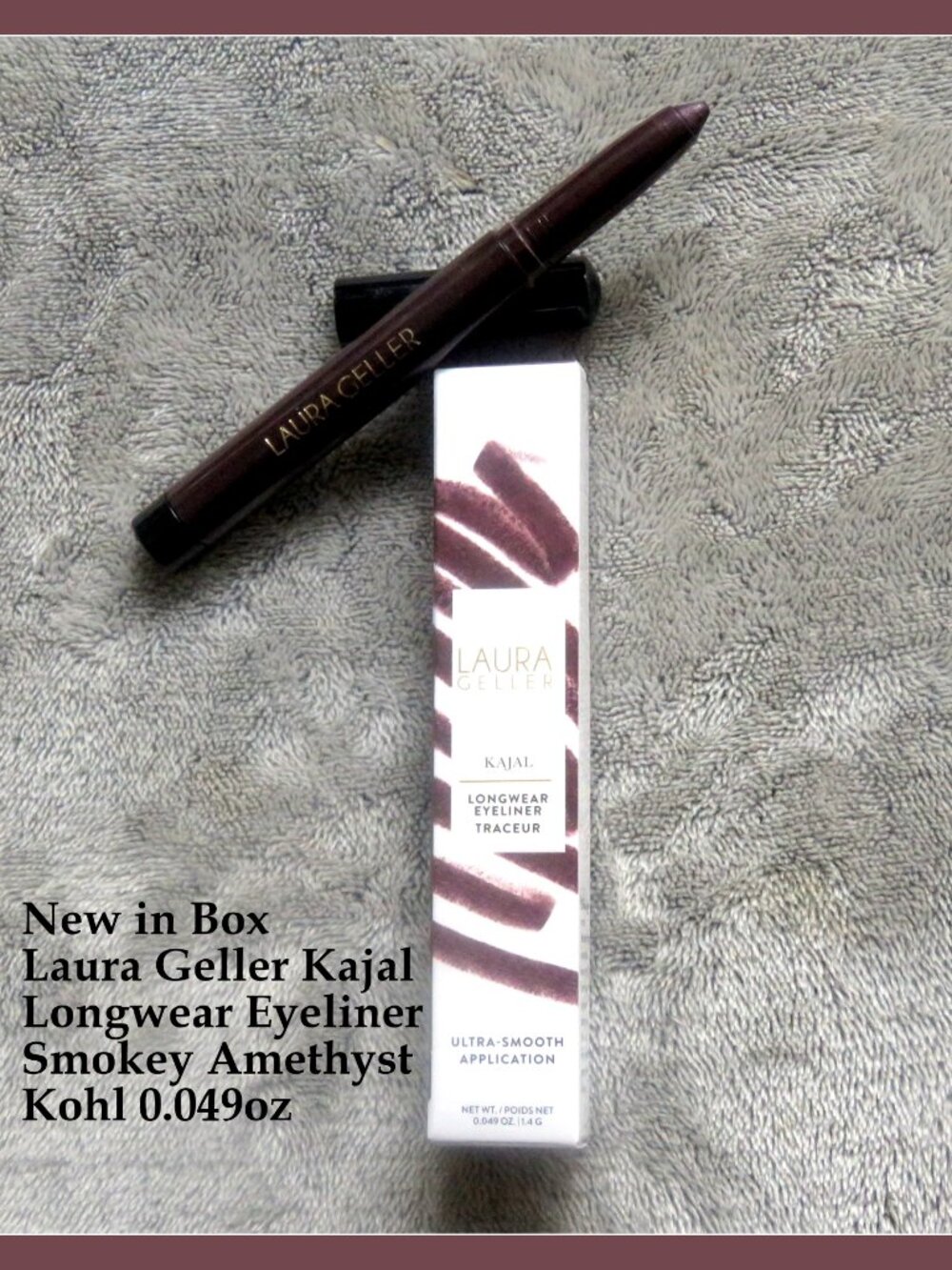 New in Box Laura Geller Kajal Longwear Eyeliner Smokey Amethyst Kohl 0.049oz